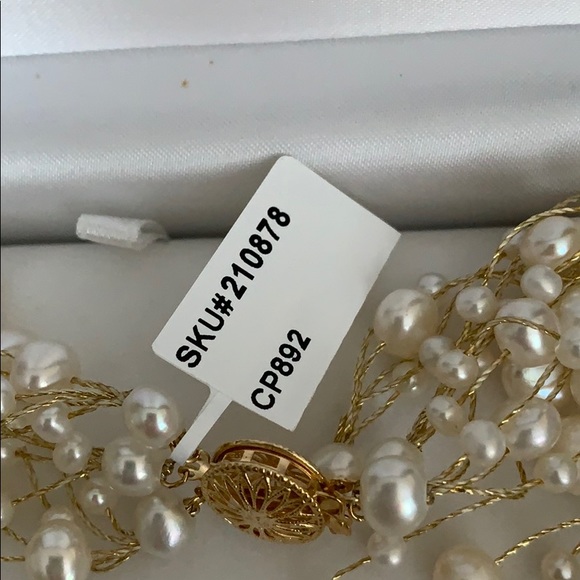 Genuine pearl multi layer necklace. NWT - Picture 4 of 5